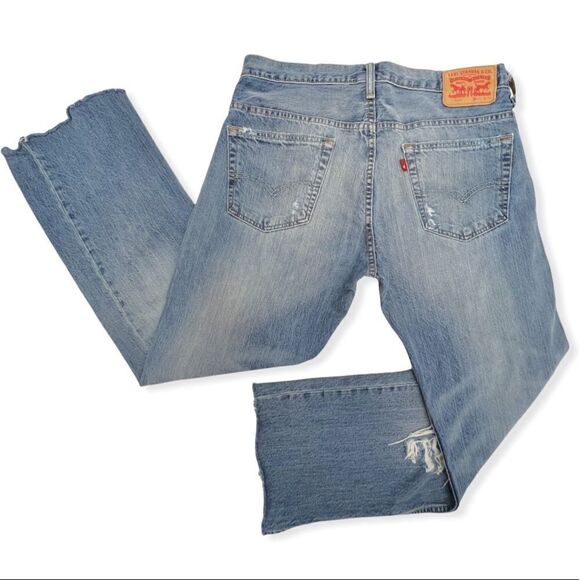 Levi's Distressed 569 Loose Straight Fit Jeans - Picture 11 of 13